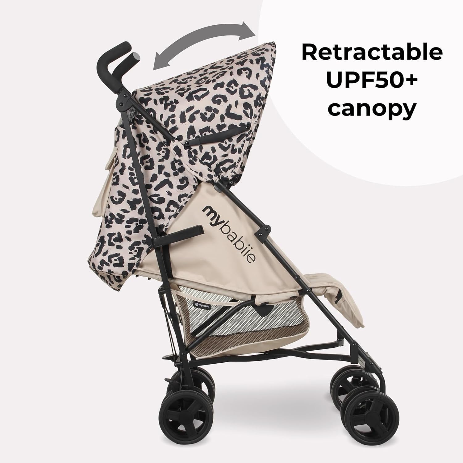 Lightweight Umbrella Stroller Compact Fold Travel Buggy Reclining Seat Leopard