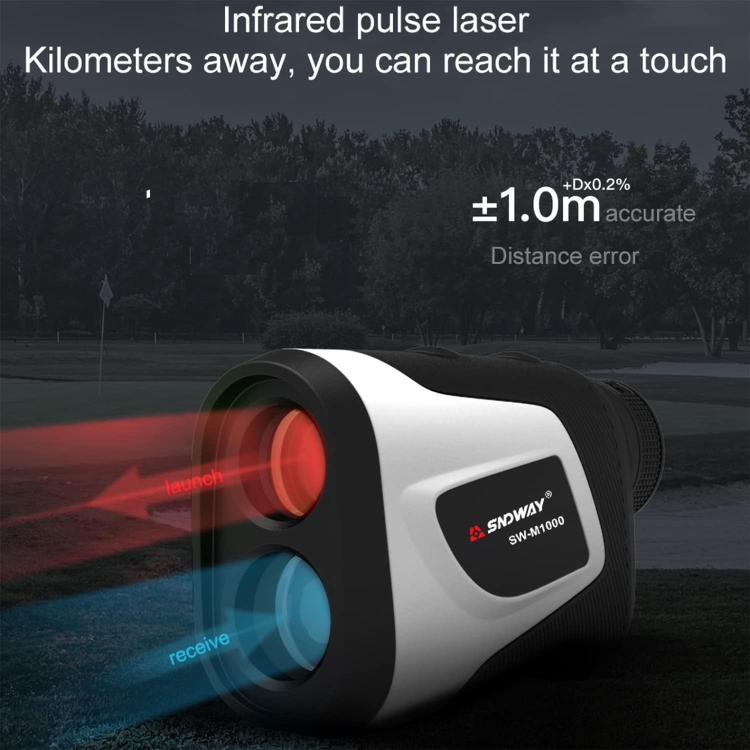 Golf Rangefinder 756 Yards Slope Flag Lock Vibration Rechargeable