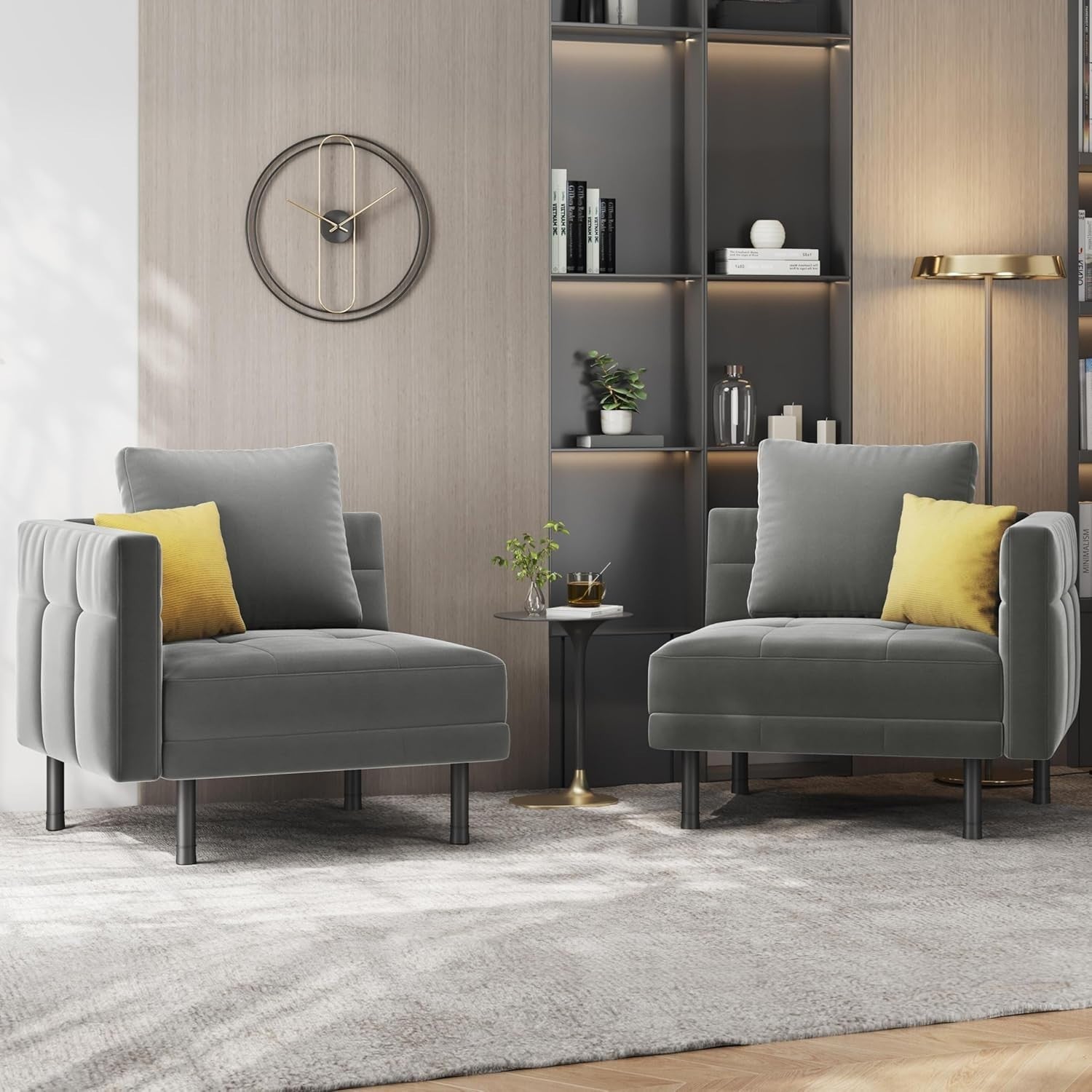 Luxury Grey Velvet Sofa Bed 2 Seater Futon Couch + Pillows Sleeper