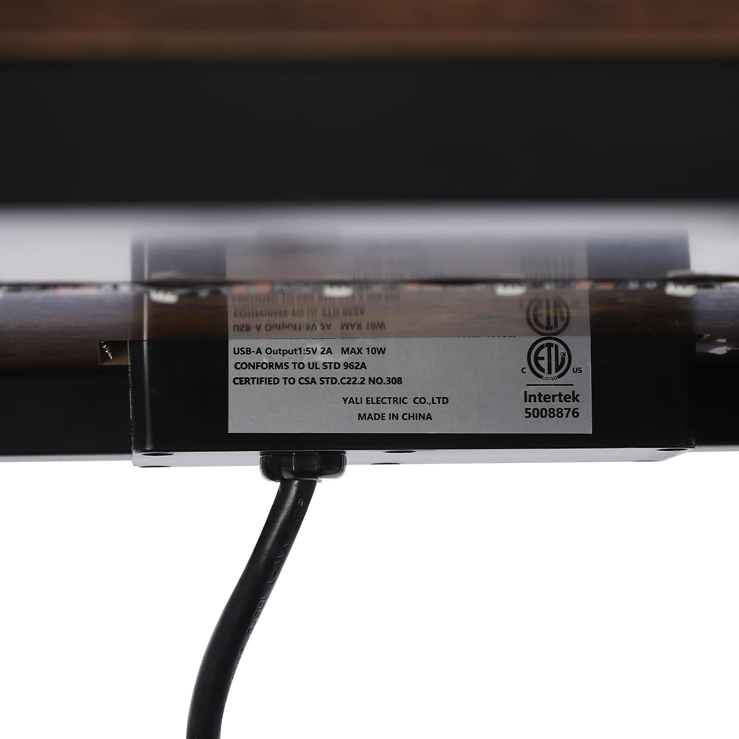 Wine Bar Cabinet with RGB LED Light & Outlet, Industrial Liquor Storage