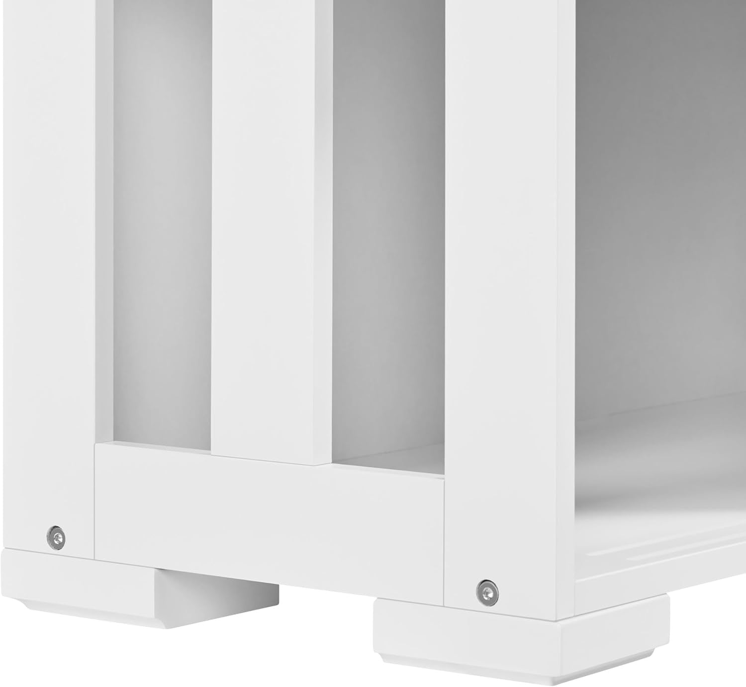 Set of 2 White Sideboard Buffet Cabinets | Sliding Door Storage Units with Shelv
