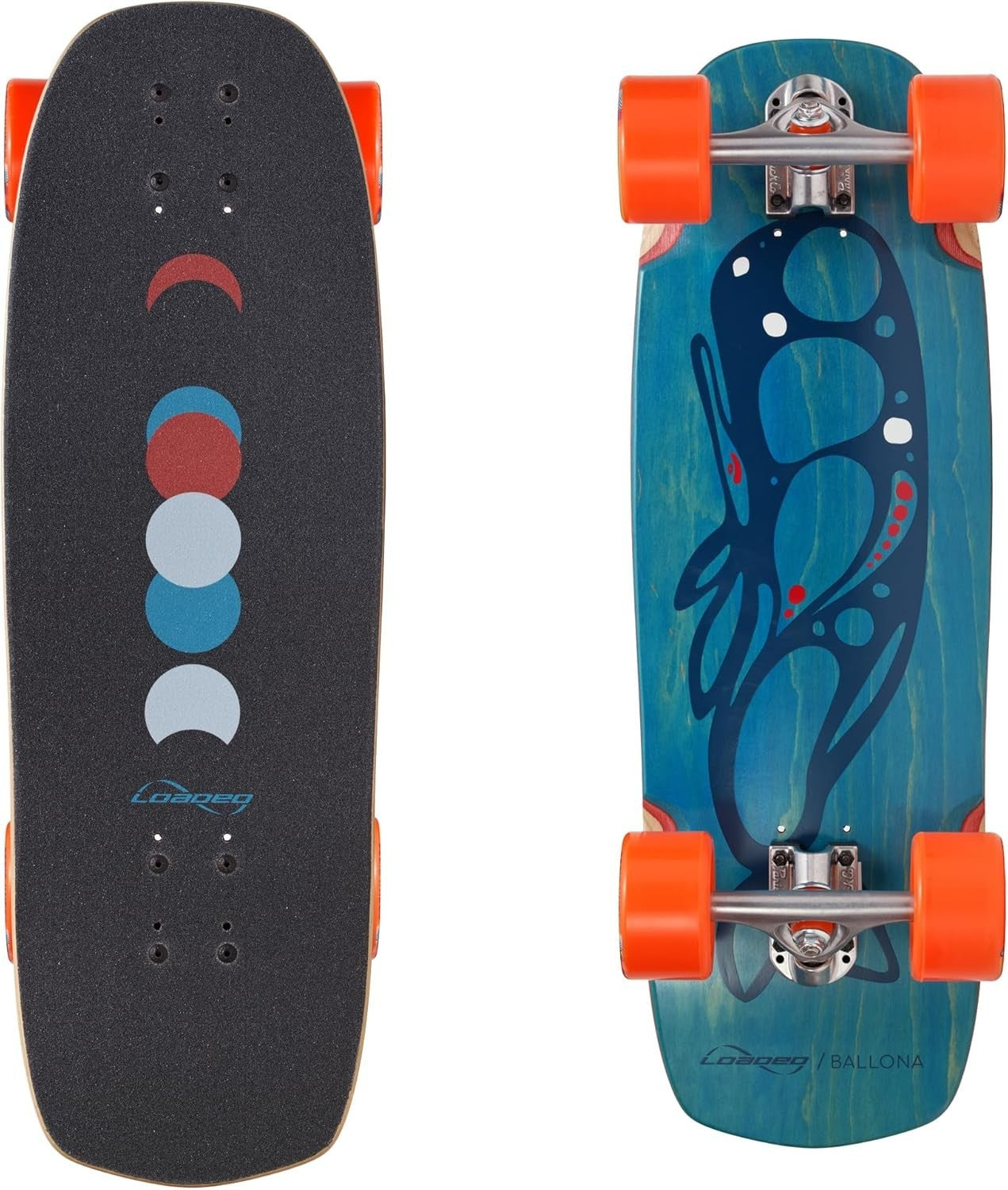 Mini Cruiser Longboard 27.75" × 9" Maple Wood Moby Complete