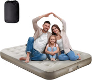 Double Air Bed with Built-In Pump – Self Inflating, Portable, Camping & Home