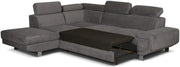 Pull Out Sofa Bed with Storage – Grey 5 Seater LH Corner Sleeper Couch