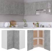 Corner Kitchen Wall Cabinet with Lockable Doors & Spacious Shelves 57x57x60cm