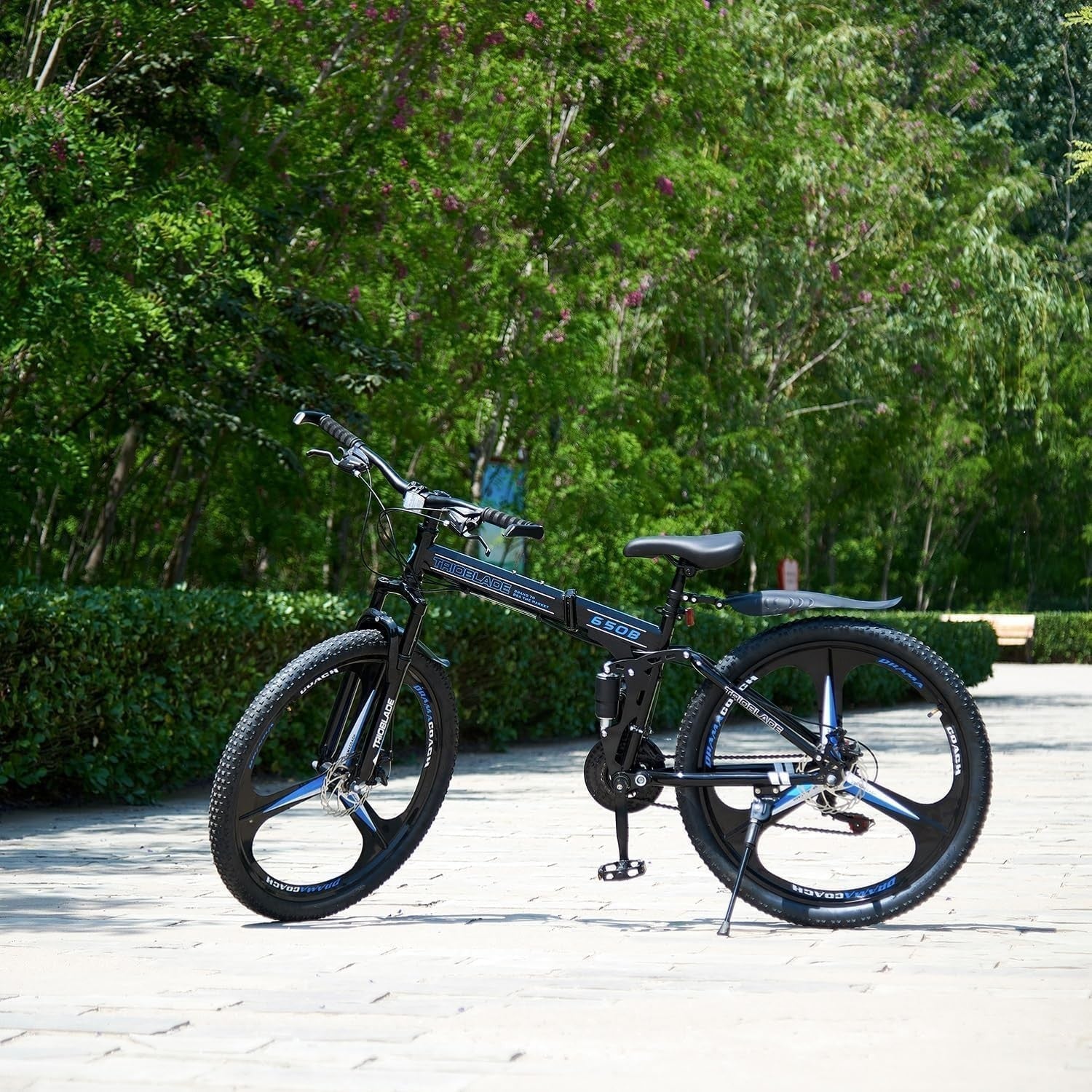 Foldable 26" Mountain Bike 21-Speed Dual Suspension Off-Road MTB