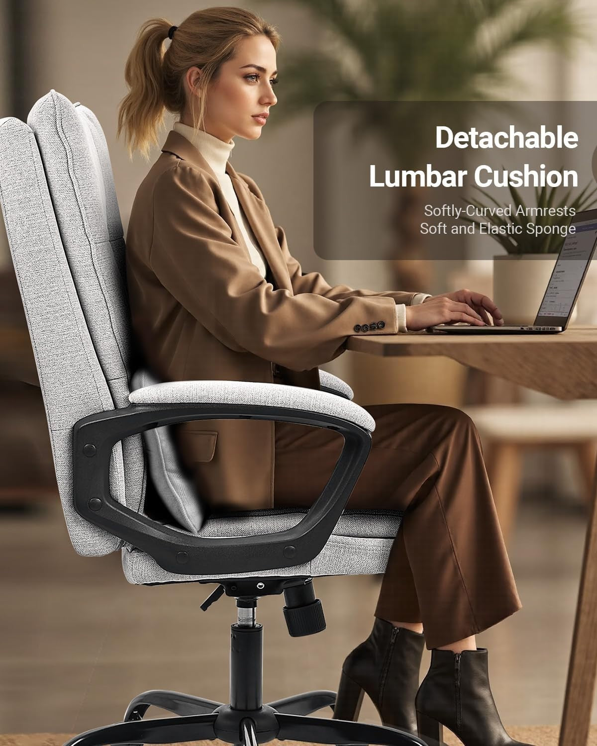 Executive Ergonomic Office Chair Adjustable Lumbar Support Rocking Heavy Duty