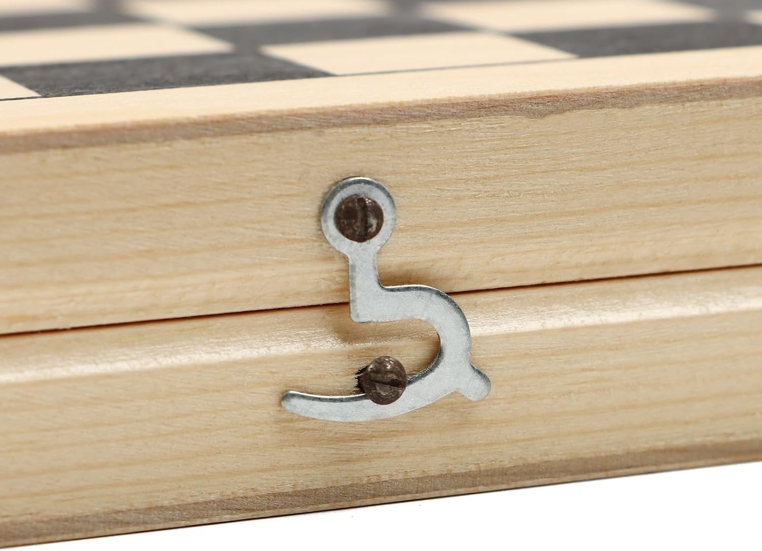 Wooden Backgammon Board 20x20 Engraved Folding Game Set Portable Classic