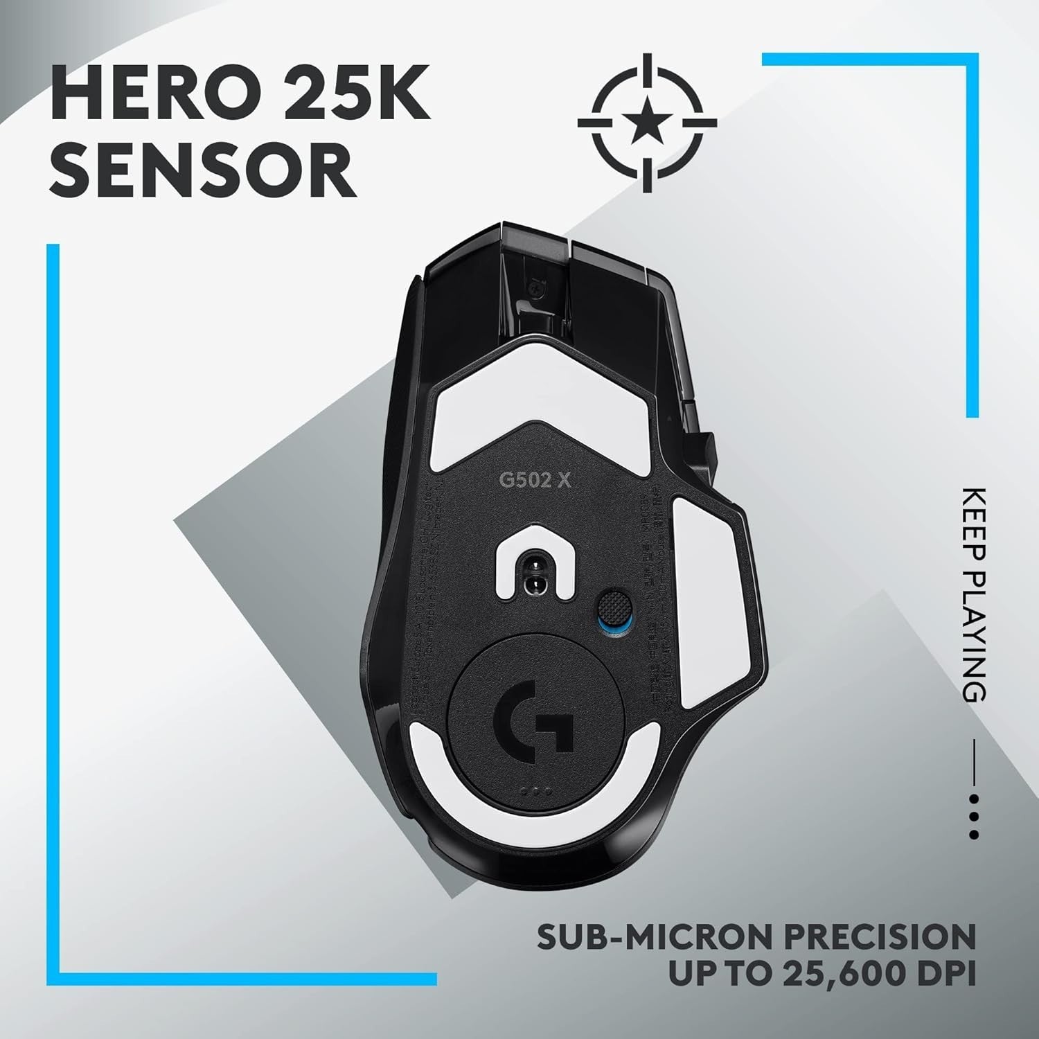 Wireless Gaming Mouse 25K DPI Ultra Fast Lightspeed Ergonomic Pro PC