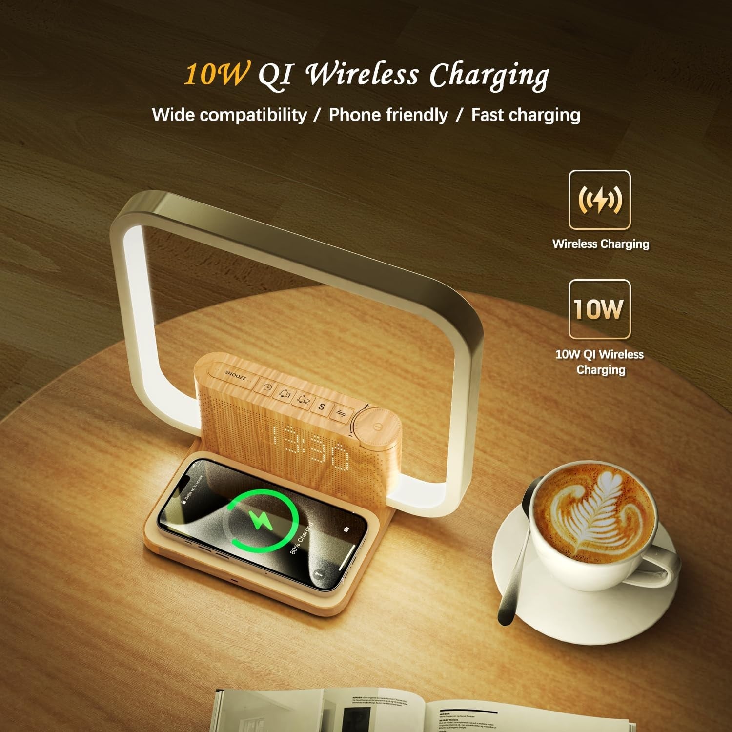 Sunrise Alarm Clock Wake Up Light Natural Sounds Snooze Bedroom Night Lamp