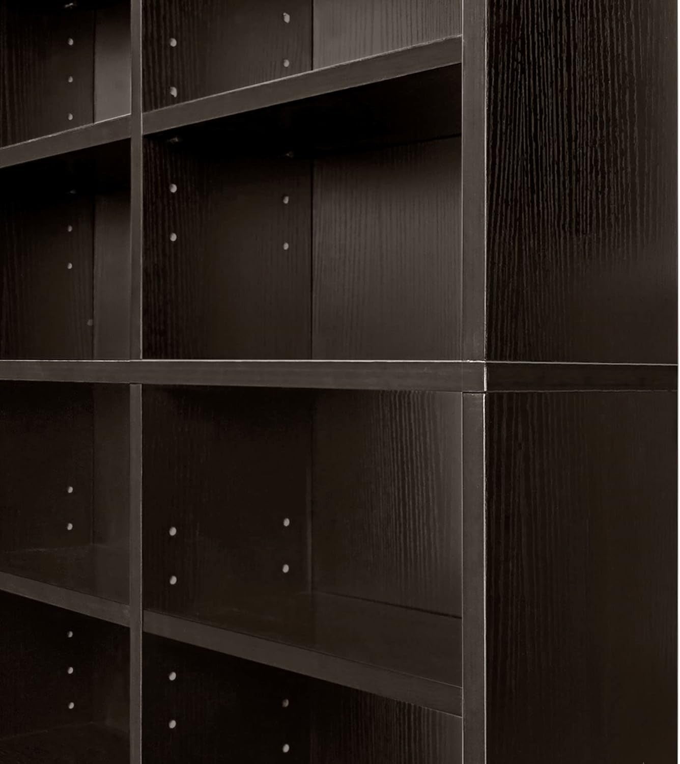 837 CD 396 DVD Storage Cabinet Adjustable Media Shelf Bookcase Brown