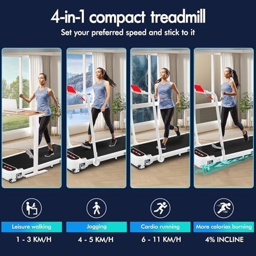 Compact Home Walking Treadmill 3HP Under Desk Jogging Machine