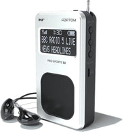 Portable DAB/DAB+ FM Digital Radio with Speaker & Sports Earphones