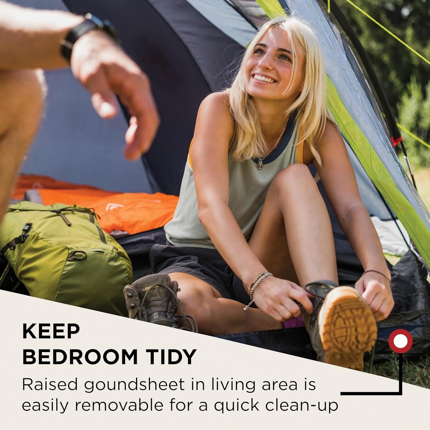 4 Person Dome Camping 4500mm Waterproof Darkened