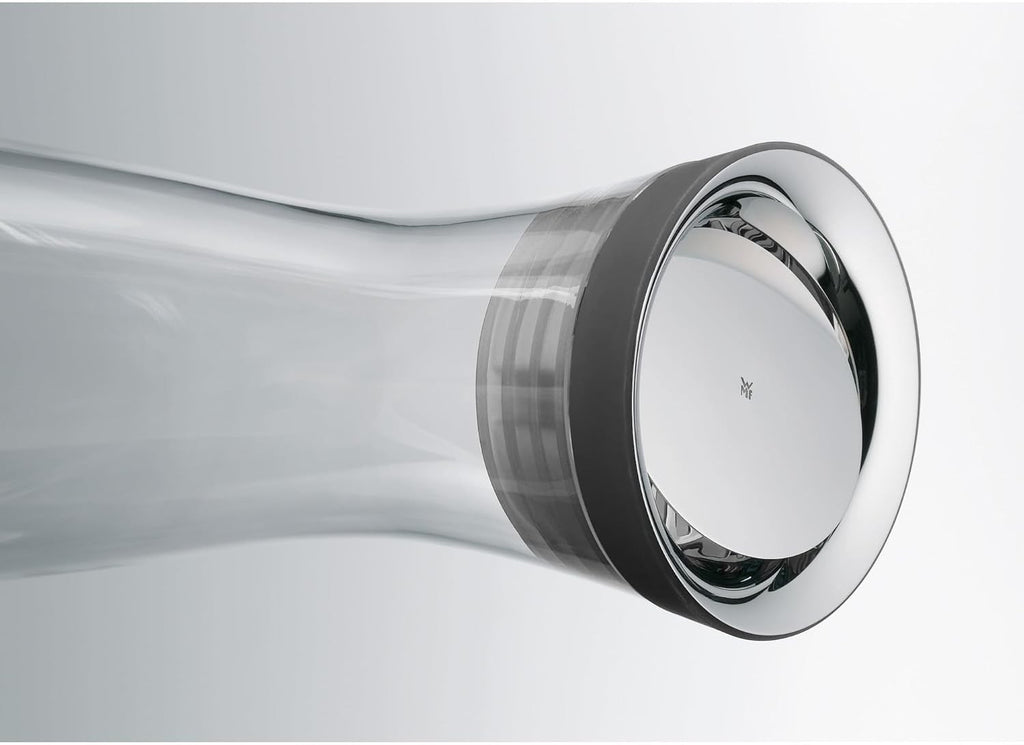 1.5L Glass Water Decanter with Close-Up Stopper | Leakproof Fridge Carafe