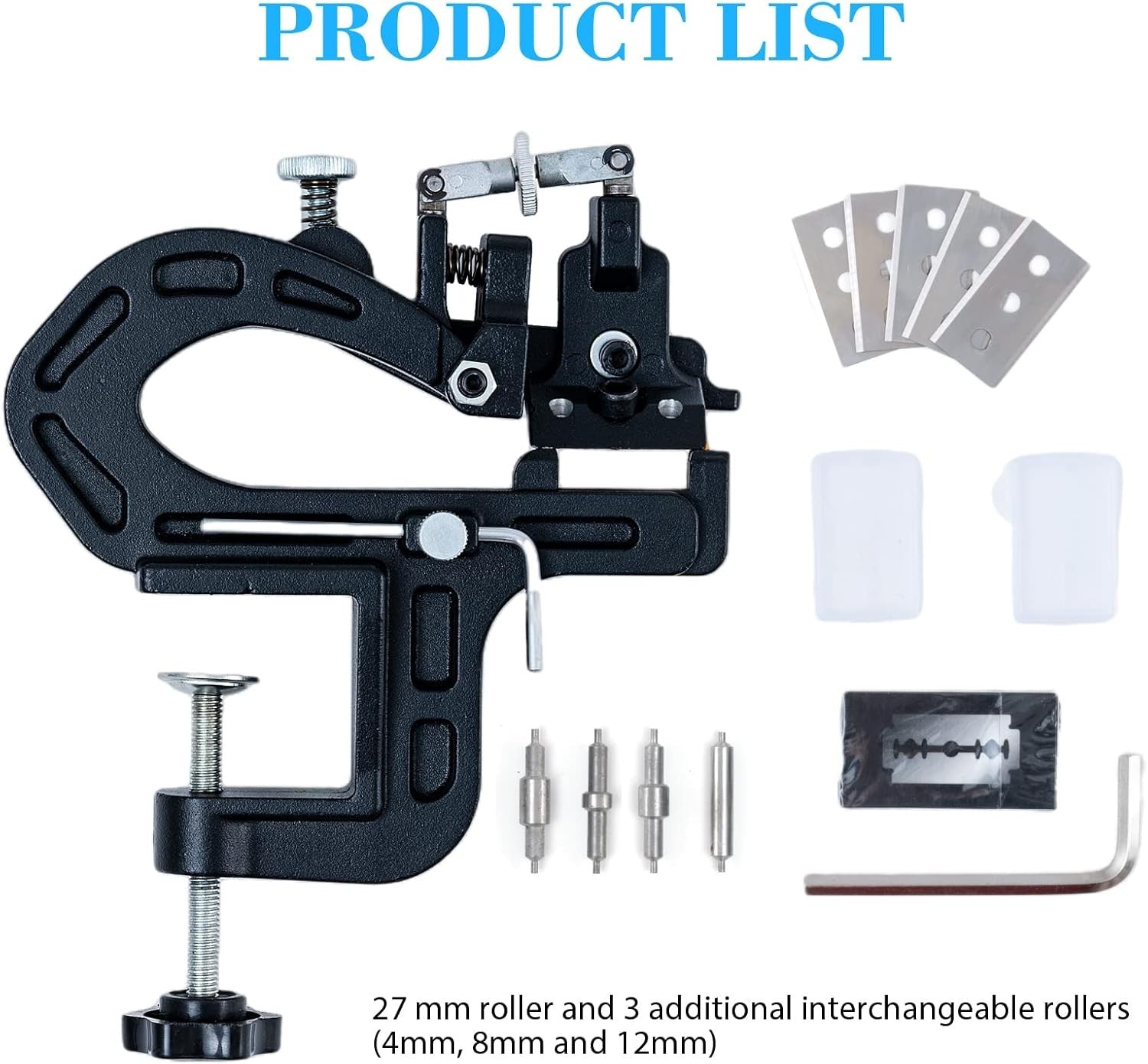 Manual Leather Skiver Splitter Adjustable Thickness Skiving Tool Craft Machine
