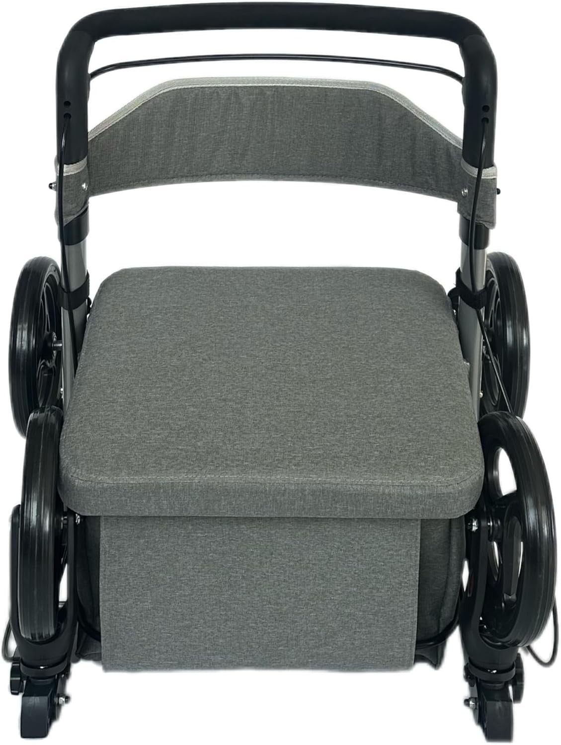 Mobility Walker Rollator with Seat Shopping Trolley Adjustable 4 Wheel