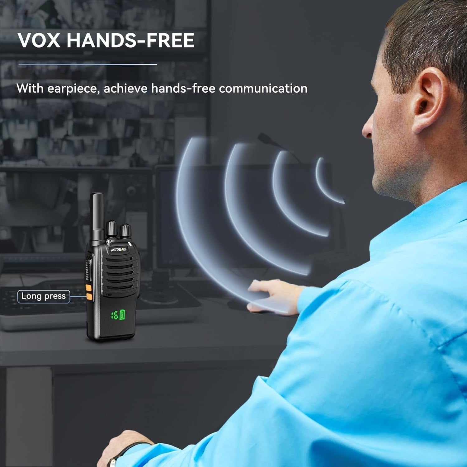 Walkie Talkies 6 Pack Rechargeable Two Way Radio w Screen 6 Way Charger