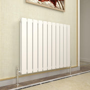 Horizontal White Double Panel Radiator 600x748mm Modern Heating