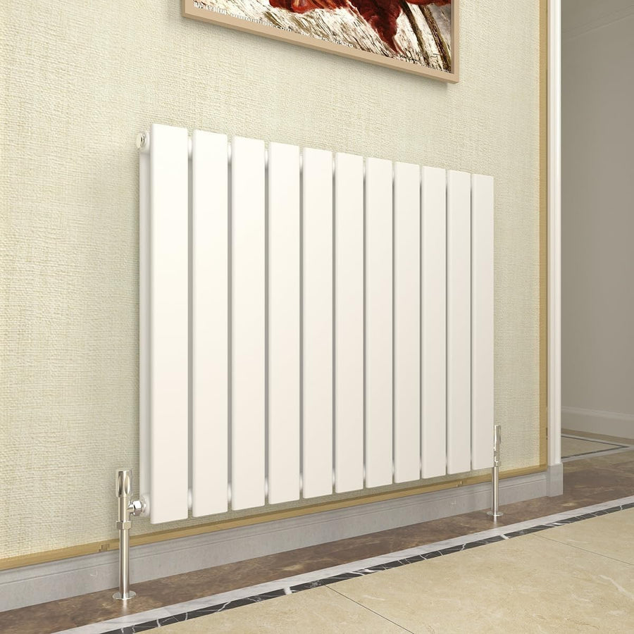 Horizontal White Double Panel Radiator 600x748mm Modern Heating