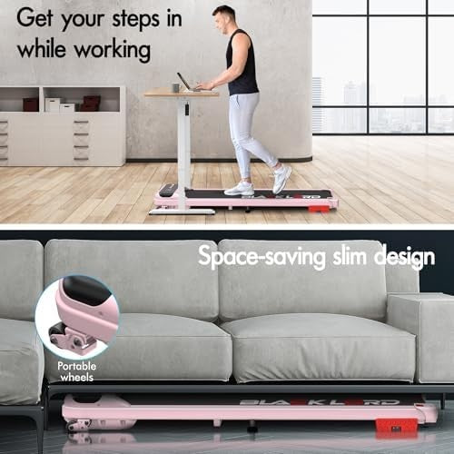 Under Desk Treadmill 3.2HP 4% Incline Portable Walking Pad Home Gym