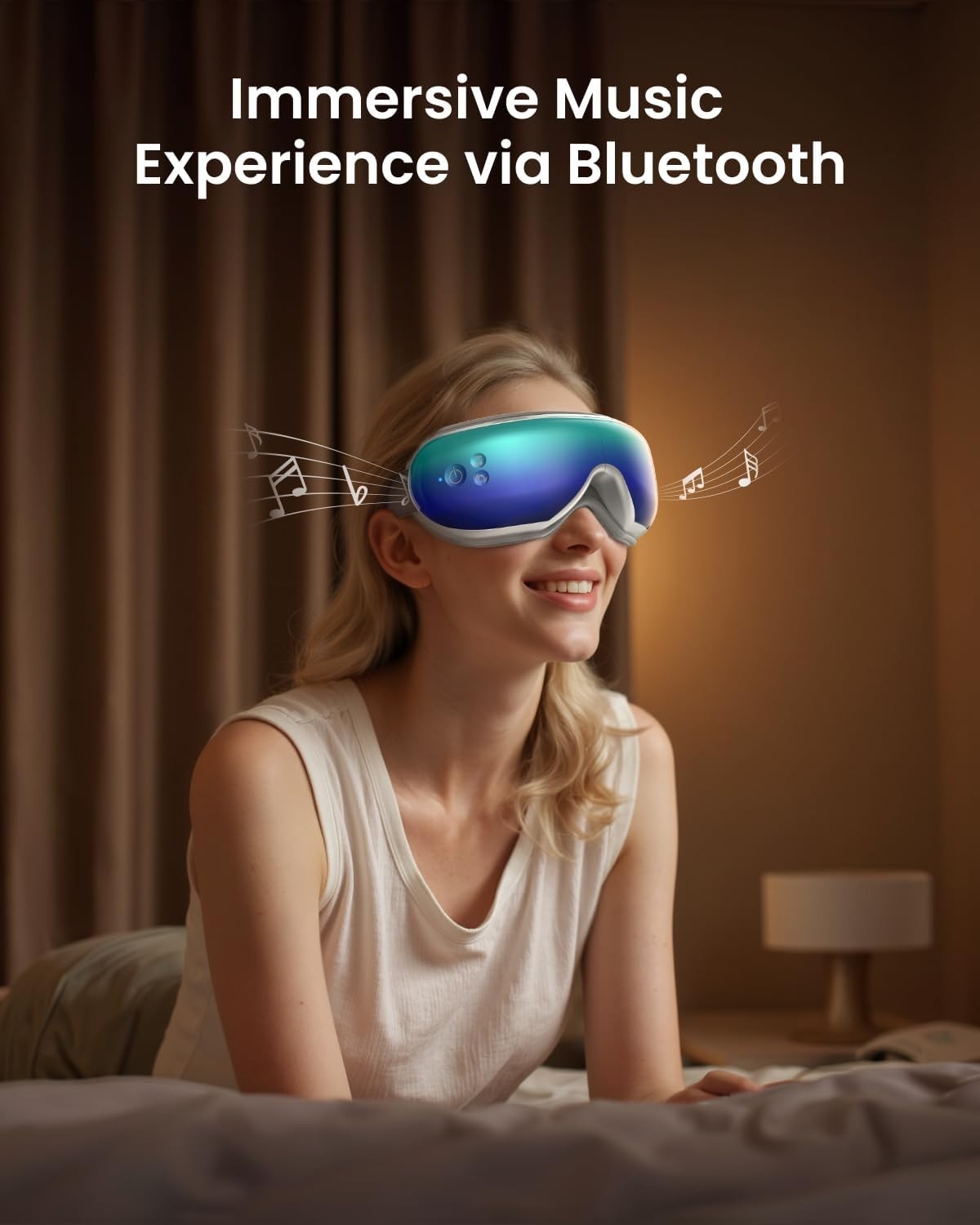 Heated Eye Massager Remote Bluetooth Sleep Mask Dry Eye Relief