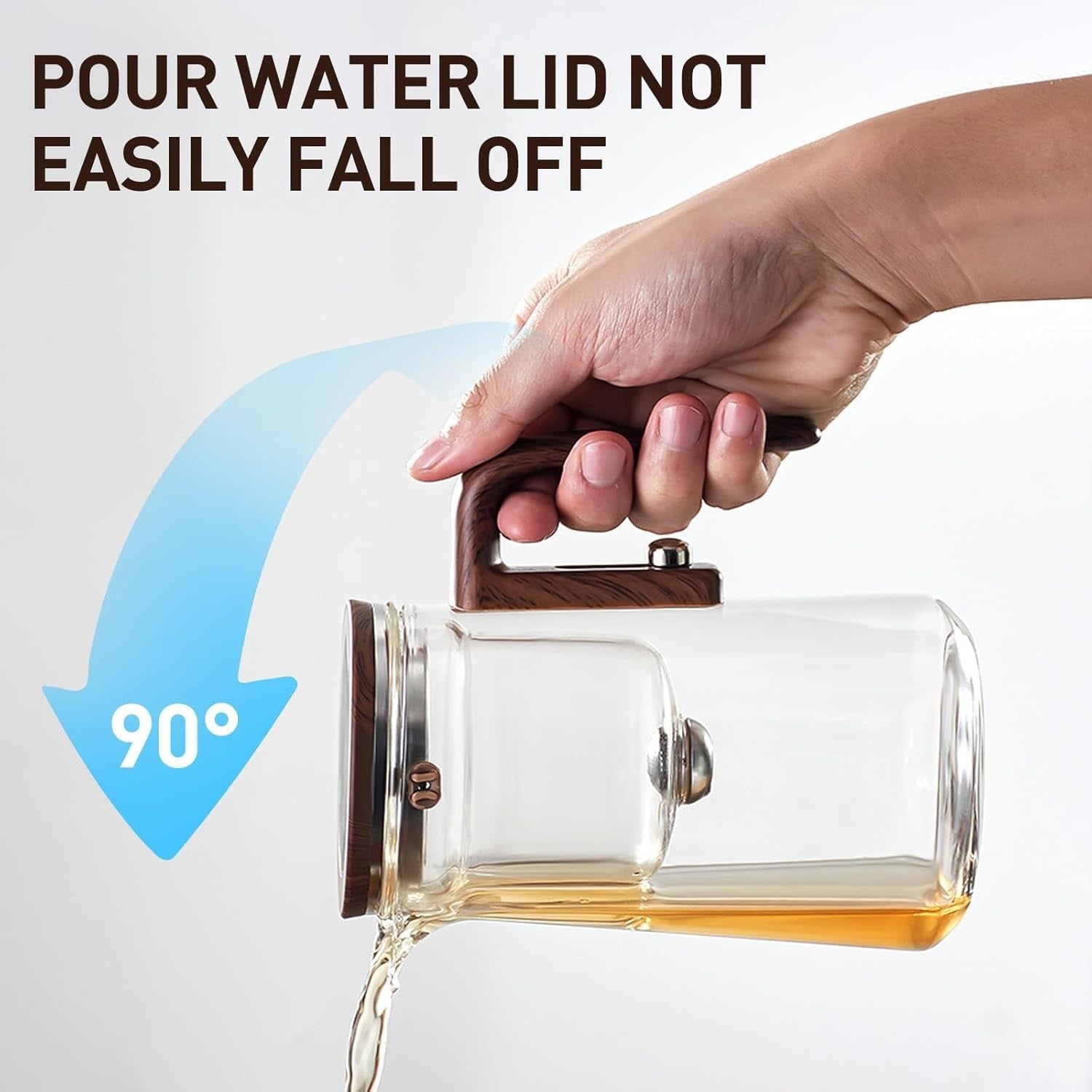 Glass Teapot with Infuser 800ml Tea Water Separation Tea Coffee Pot
