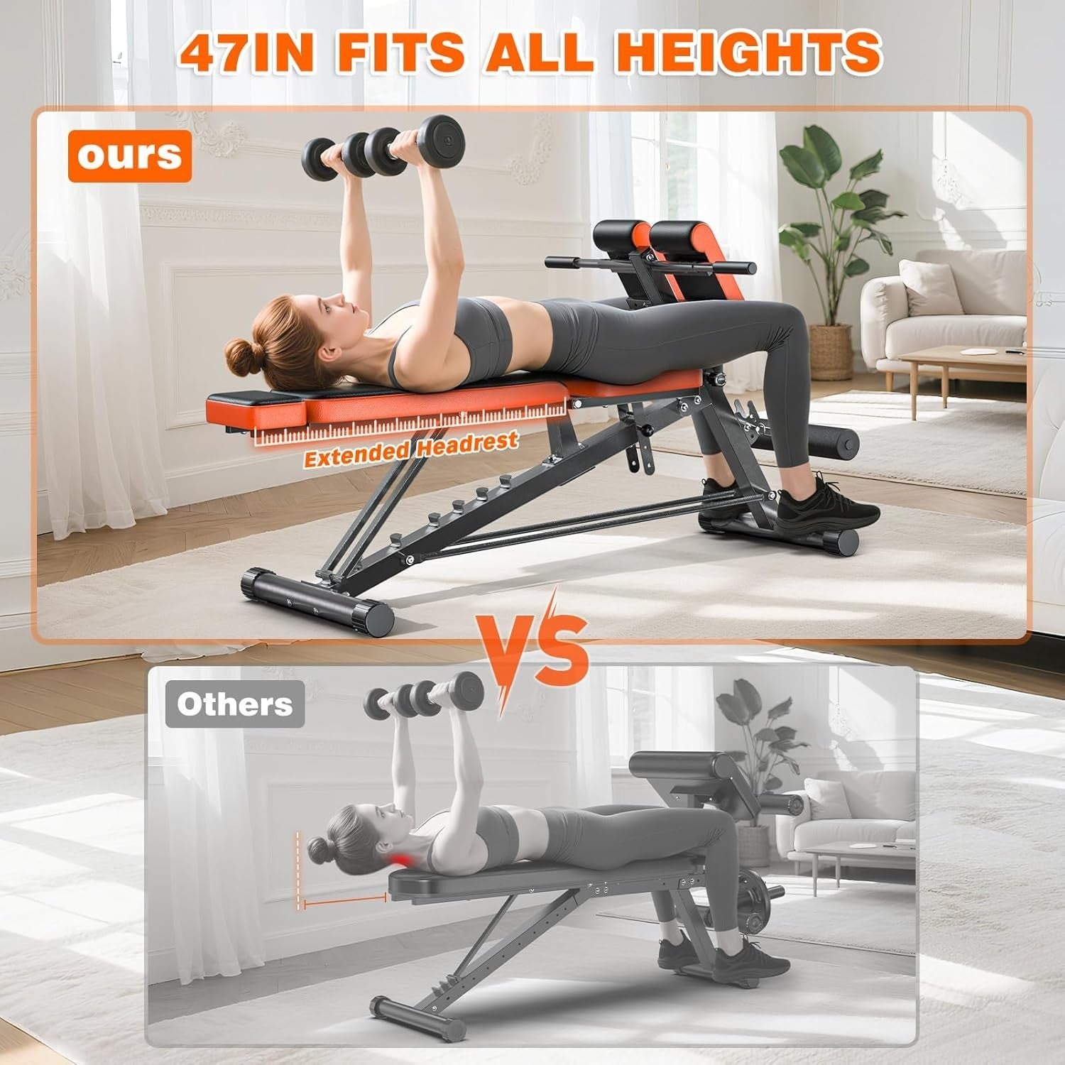 All-In-One Hyperextension Roman Chair Bench 1000lb Home Gym