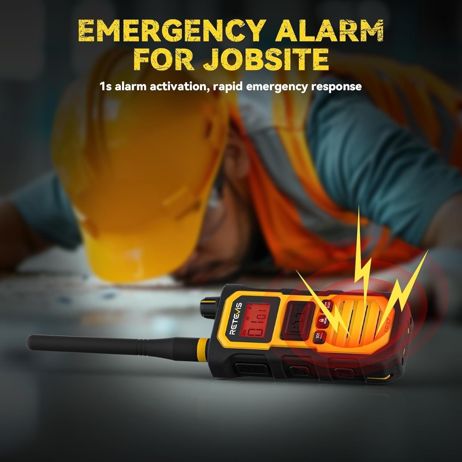 IP67 Waterproof Walkie Talkie Long Range 2800mAh AI Noise Cancel Radio