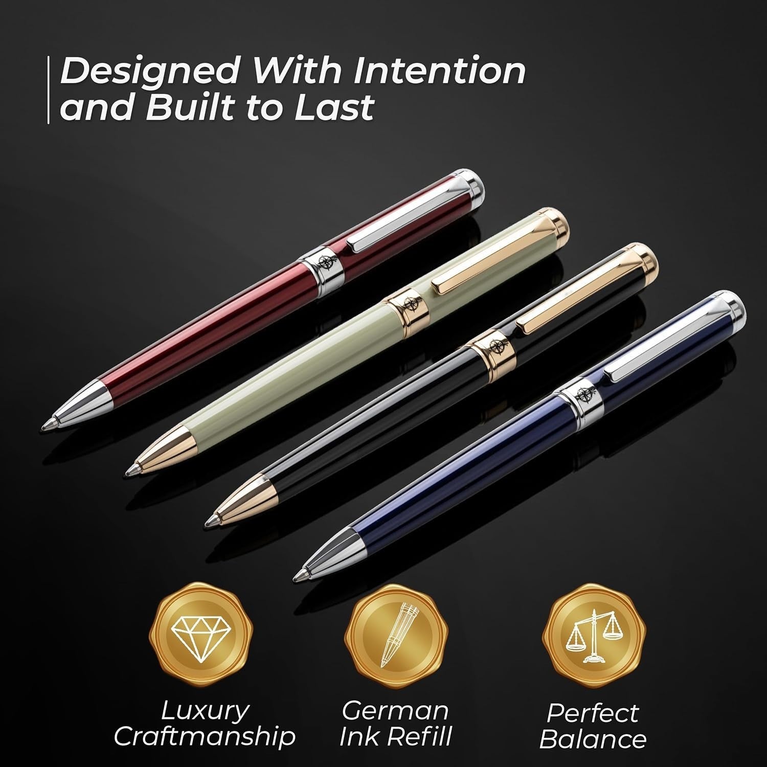 Premium Blue Breeze Ballpoint Pen Chrome Trim Gift Boxed