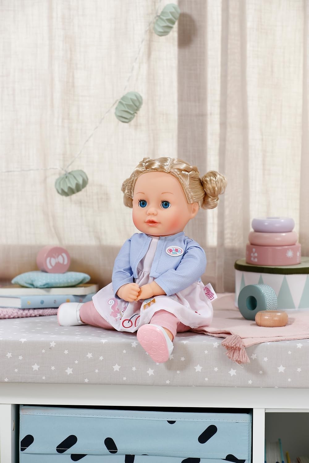 36cm Soft Baby Doll Blonde Hair Sleeping Eyes Toddler Safe 1+