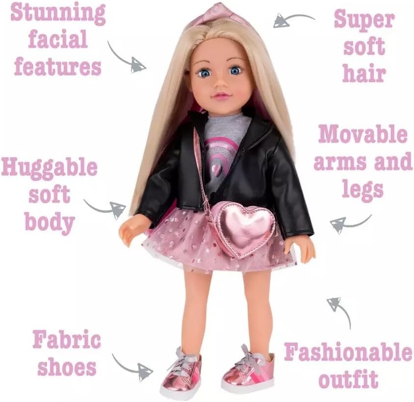 46cm Fashion Doll Bumper Set Outfit Accessories Hair Clips Bag Bracelet Gift