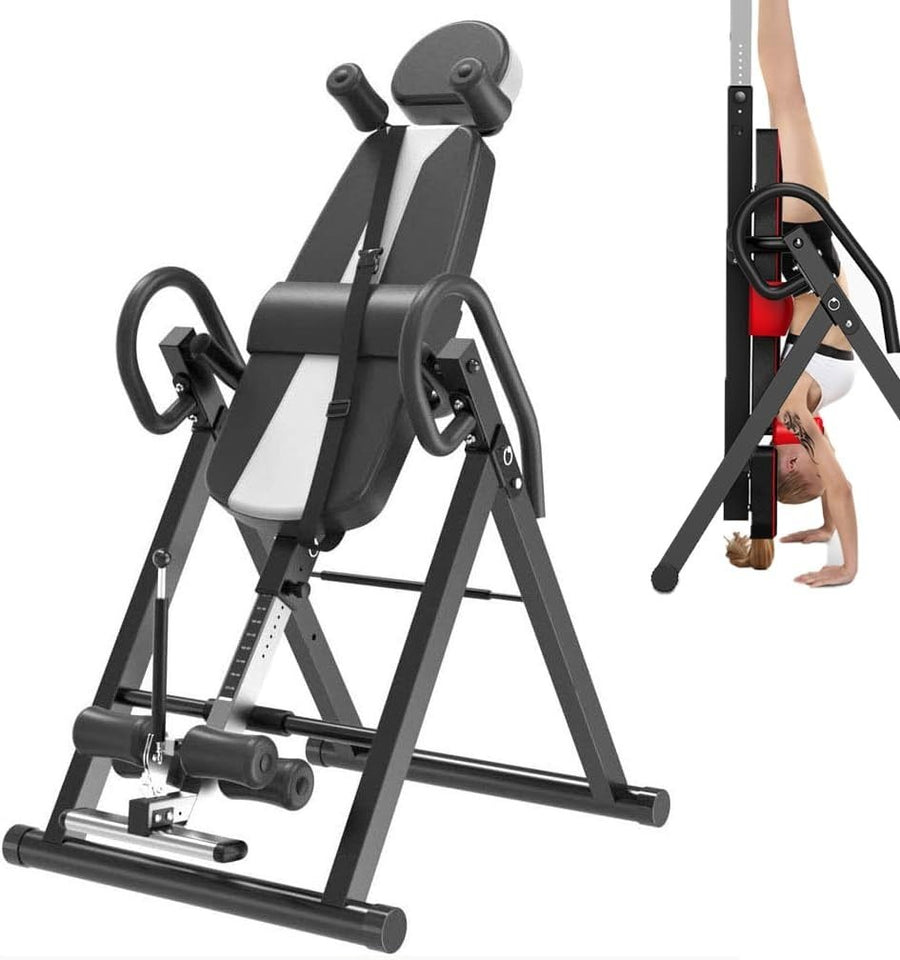 Foldable Inversion Table with Headrest & Adjustable Belt, 565lb Capacity
