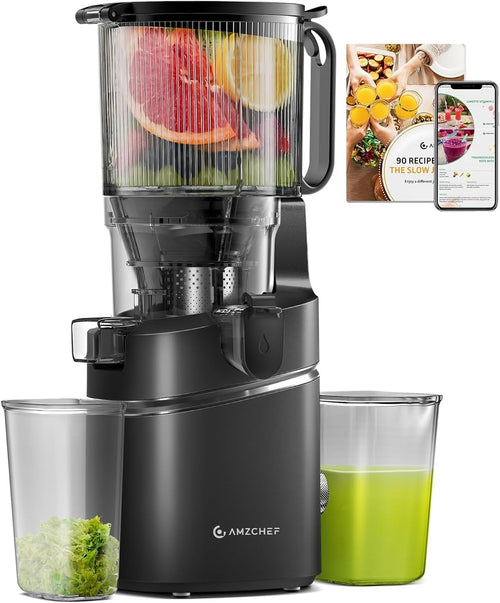 Cold Press Juicer Wide Feed Chute Slow Masticating 2 Speed High Yield