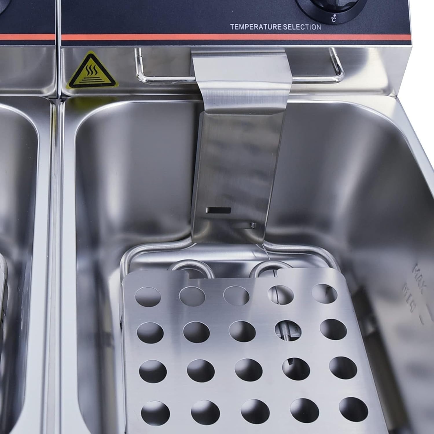 12L Double Electric Deep Fat Fryer 6000W Stainless Steel Countertop