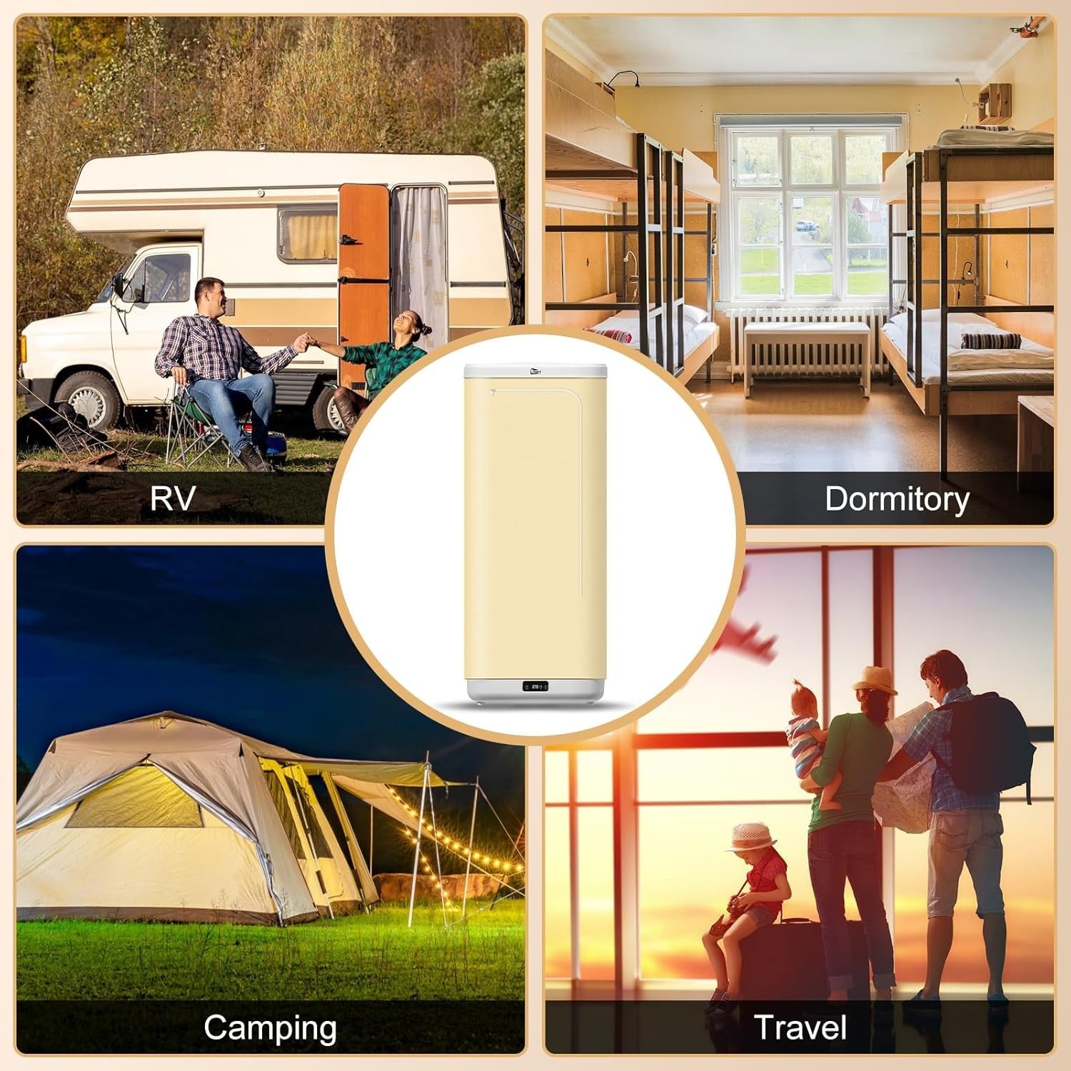Portable Electric Clothes Dryer 1000W 360° Warm Drying 5kg Indoor