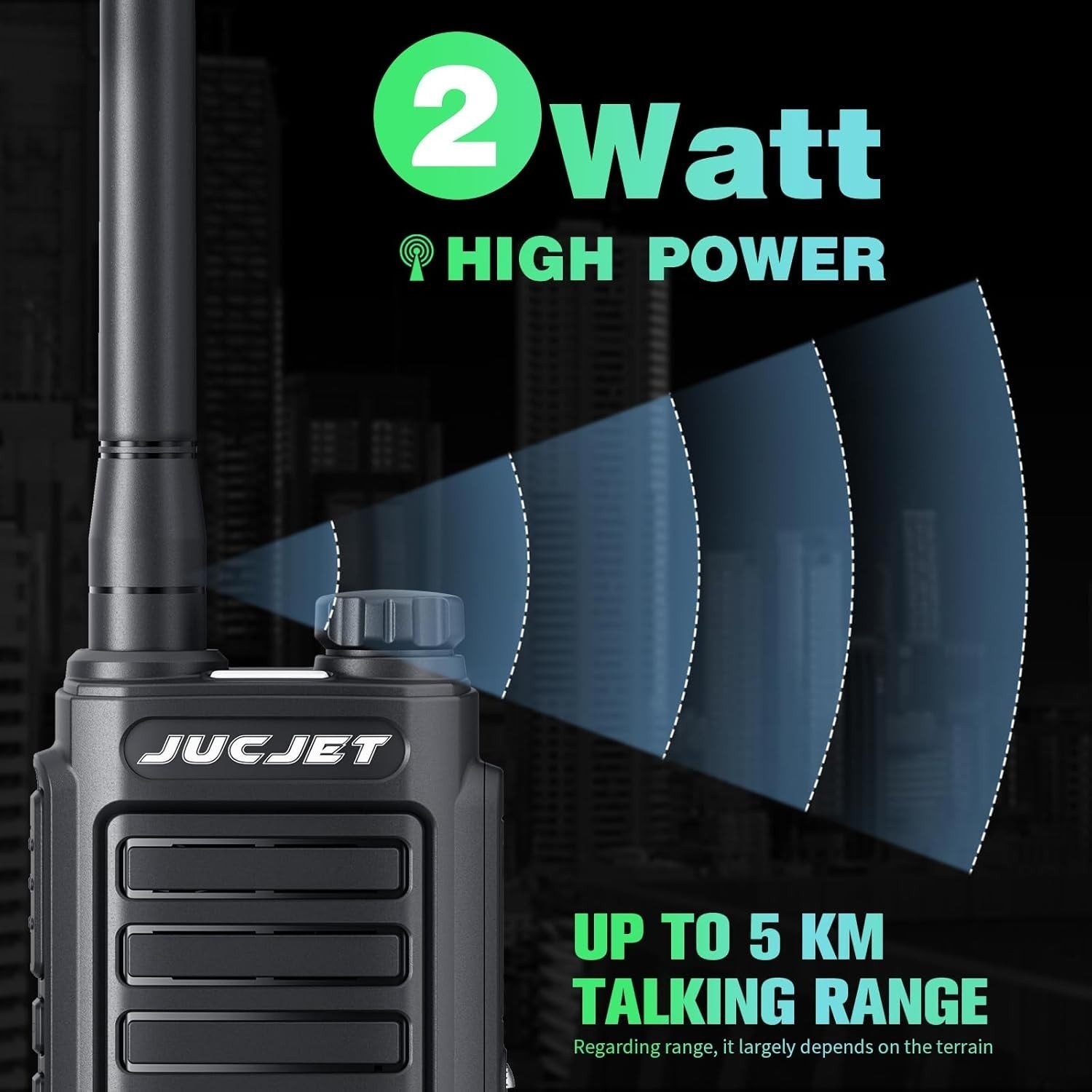 IP54 Waterproof Walkie Talkies PMR446 16 Channel Type C 4 Pack