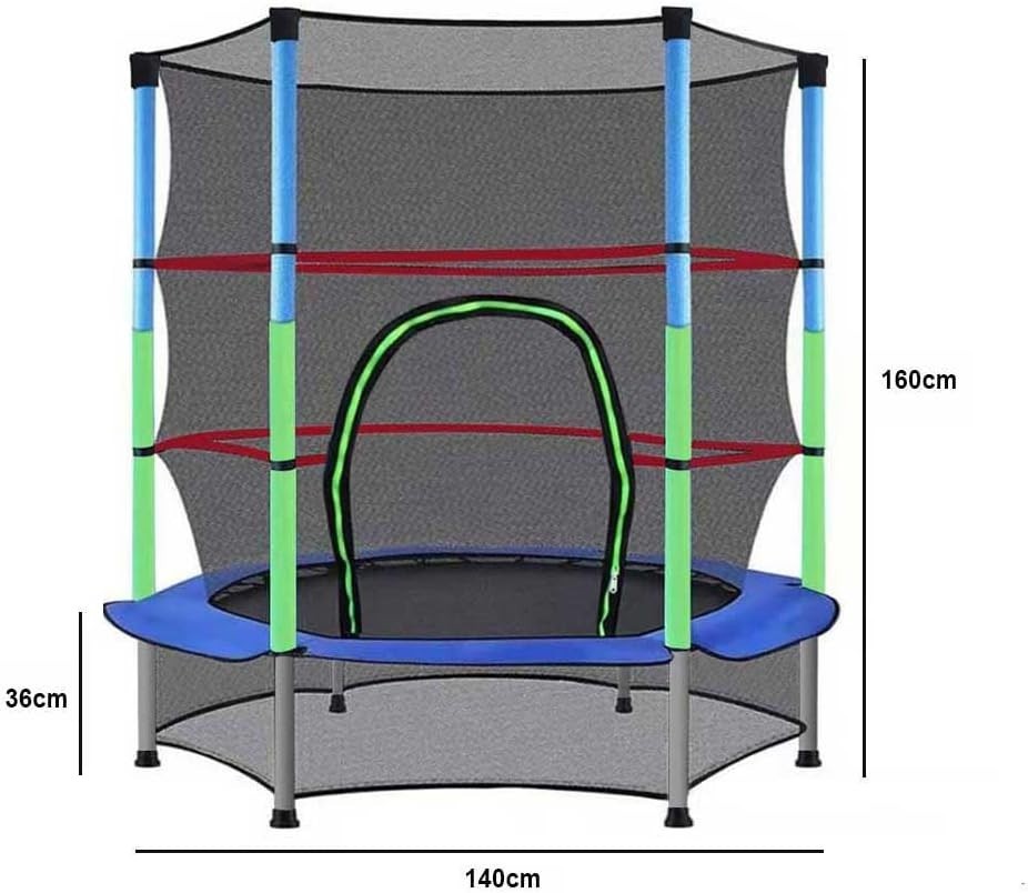 5FT Kids Trampoline Toddler Enclosure Net Springless Indoor Outdoor