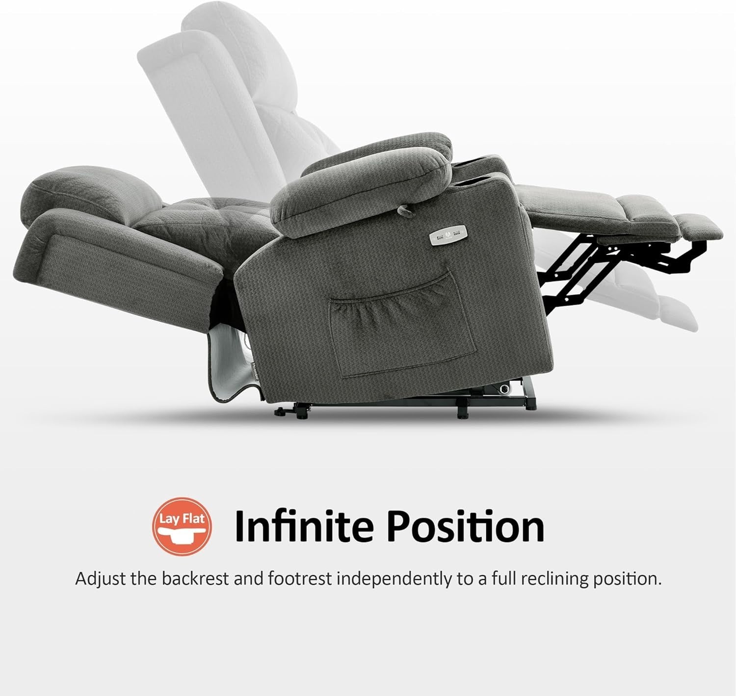 3 Motor Lift Recliner Chair Elderly Riser Heat Massage Adjustable Headrest Small