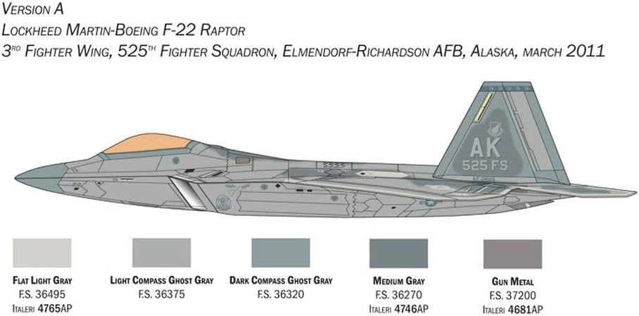 F-22A Raptor 1:48 Scale Jet Model Kit – Military Replica For Collectors