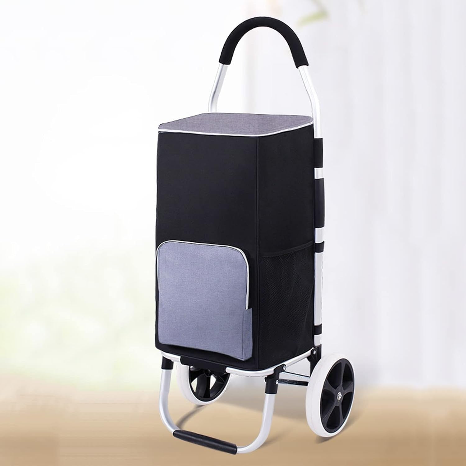 Compact Foldable Grocery Trolley Stair-Climbing Cart Lightweight 50kg Capacity