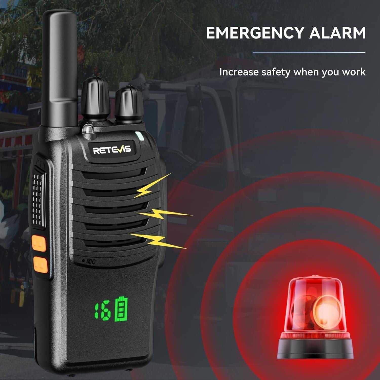 Walkie Talkies 6 Pack Rechargeable Two Way Radio w Screen 6 Way Charger