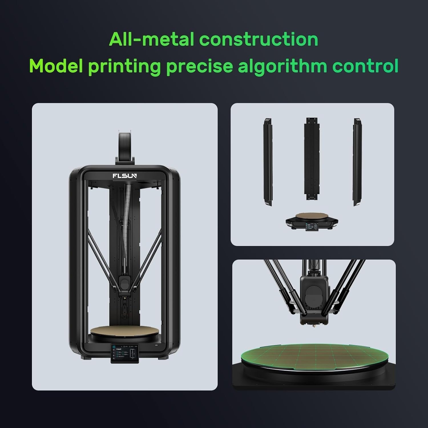Ultra Fast Delta 3D Printer 1000mm/s Large Build Quiet Auto Level