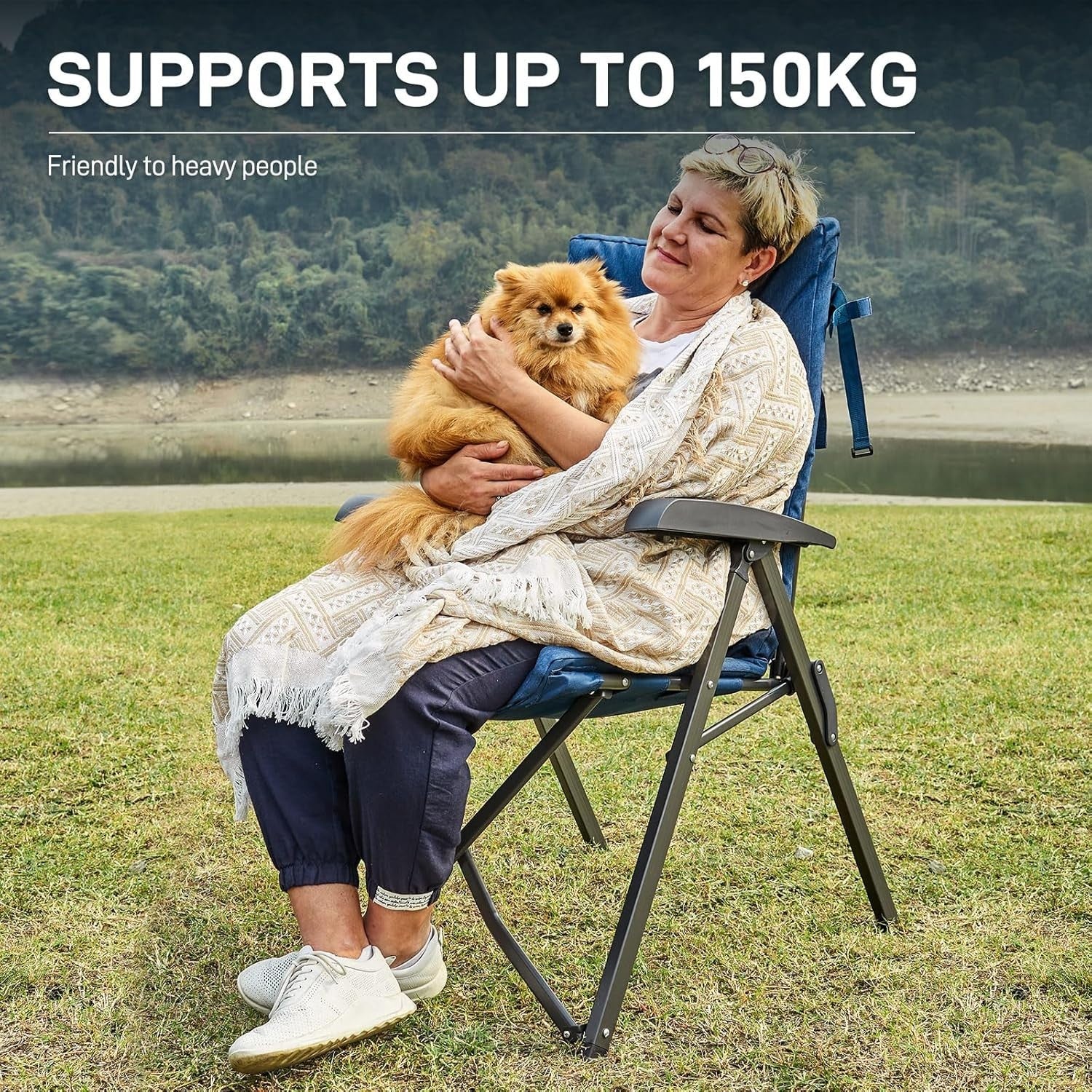 Luxury Folding Camping Chair | High Back Recliner, Padded & Heavy Duty