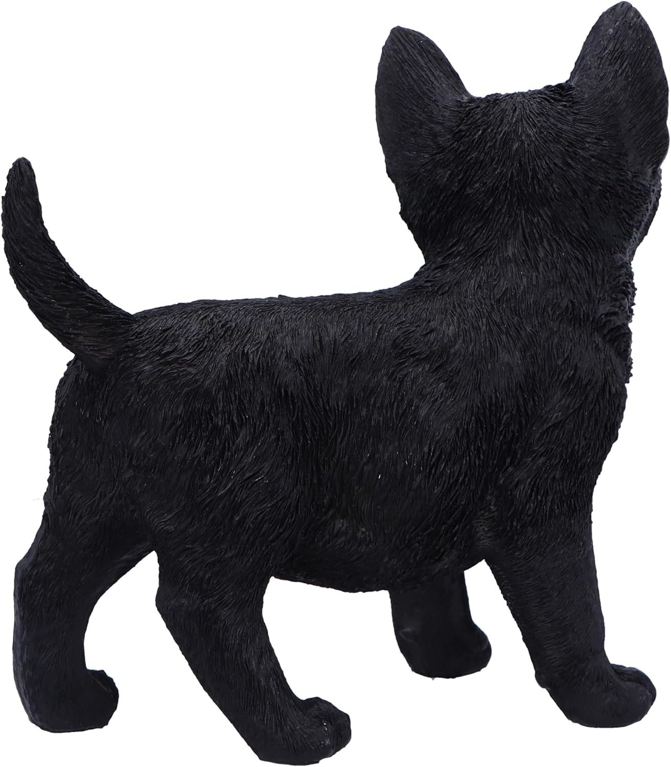 Black Cat Figurine 20cm • Resin Cat Ornament • Playful Kitten Home Decor Gift