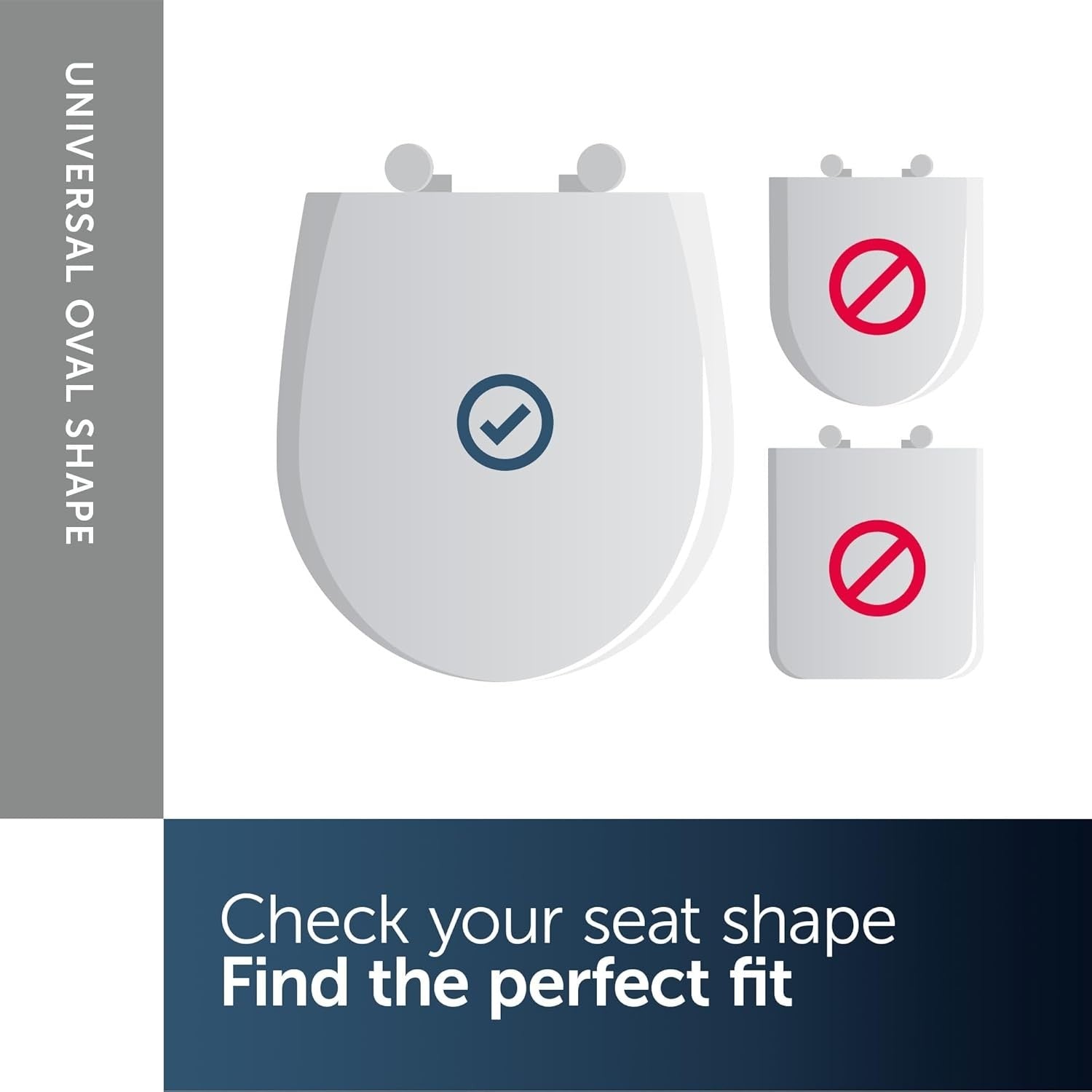 Tirso Oval Soft Close Toilet Seat White Quick Release Easy Clean 365x425mm