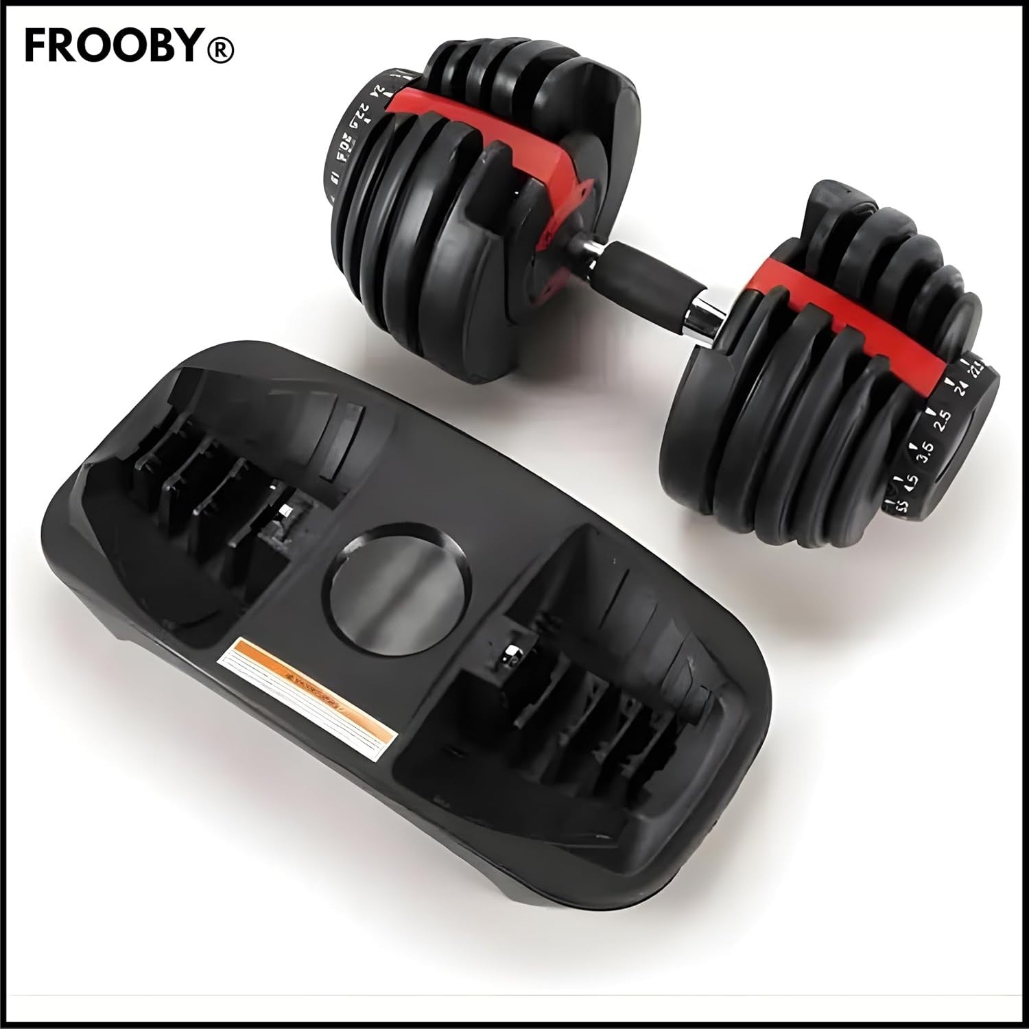 24kg Adjustable Dumbbell 15-in-1 Quick Dial Space Saving Home Gym Weight