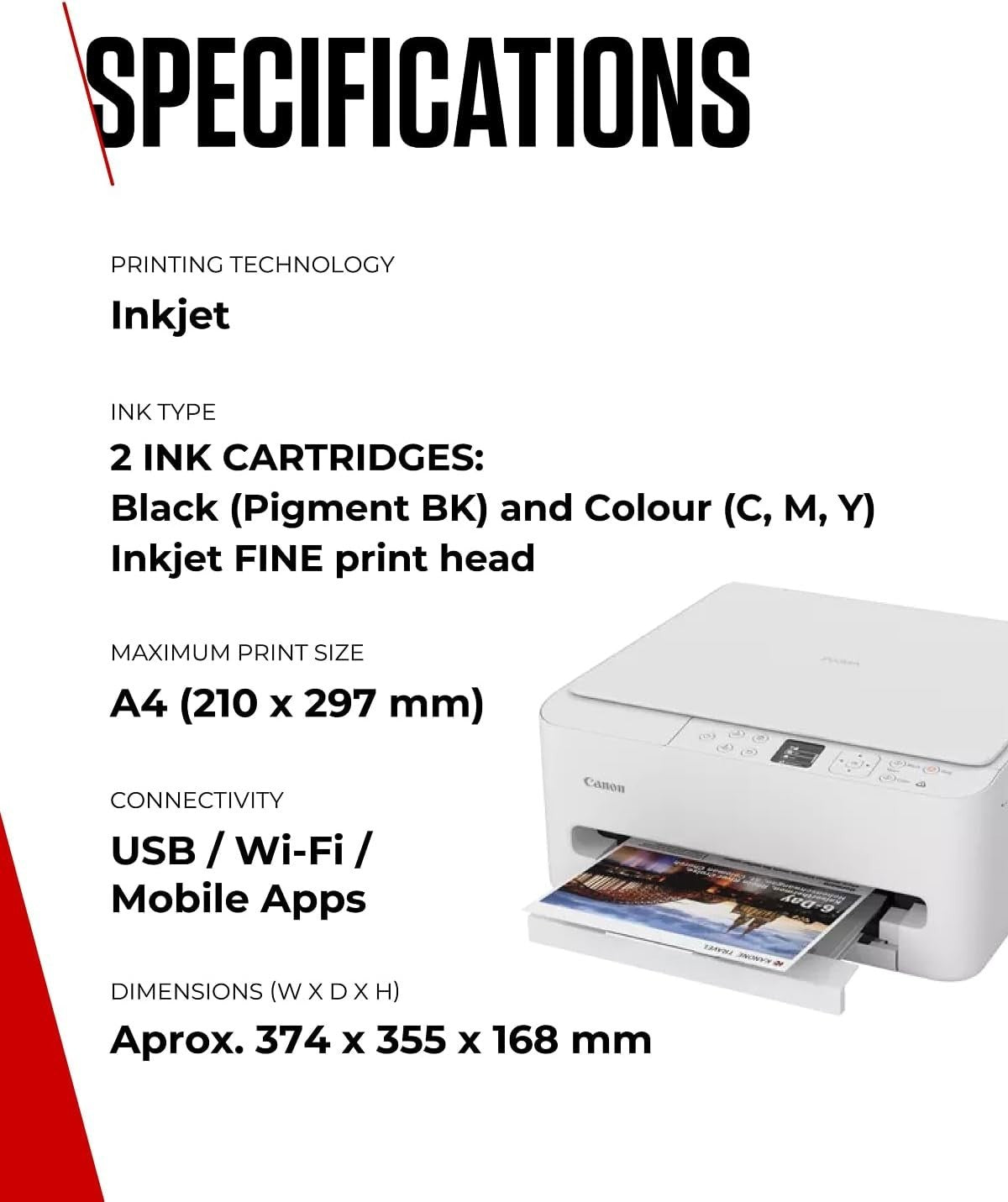 Wireless All-in-One Printer A4 Duplex OLED Display White
