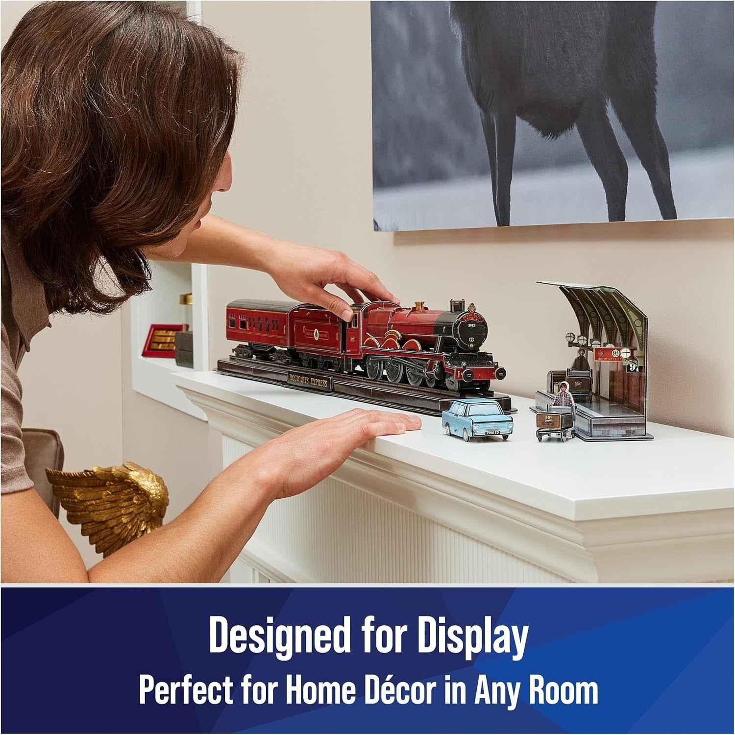 3D Harry Potter Hogwarts Express Puzzle Model Kit - 181 Pieces, Easy Build