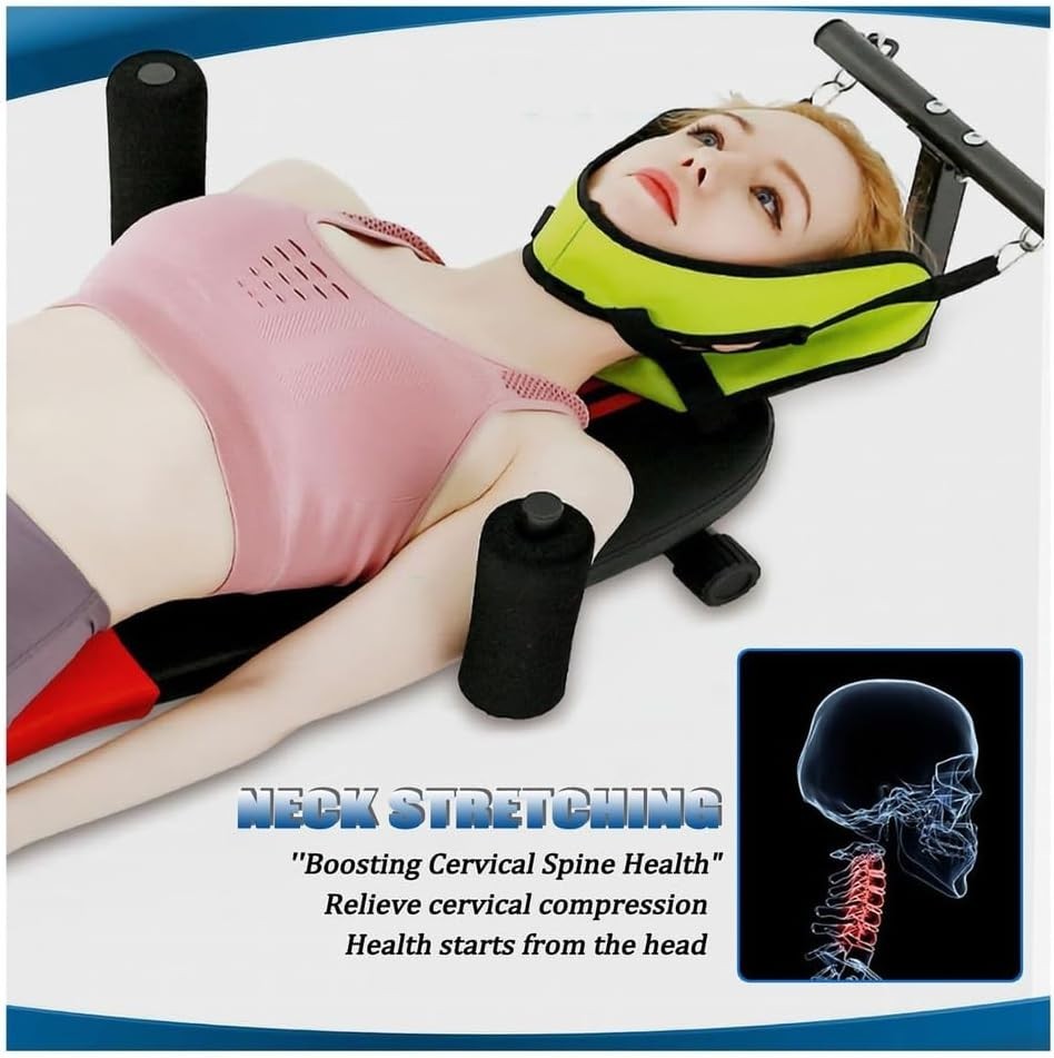 Adjustable Inversion Table 145-185cm Foldable Back